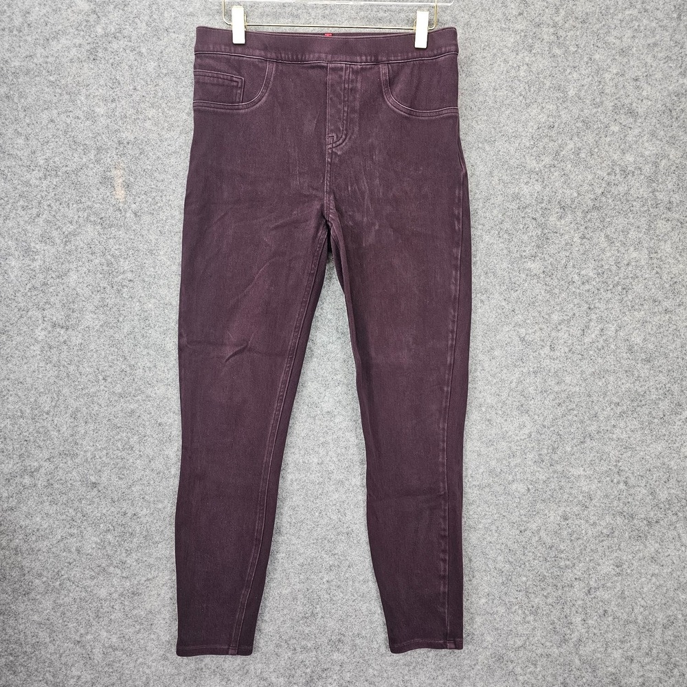 SPANX Jeggings Womens Large Purple Plum Slim Stretch Jean Ankle Leggings 29x26